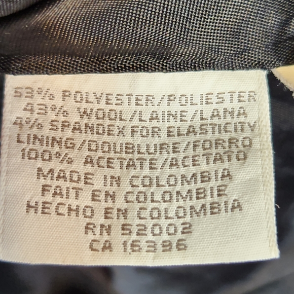 Liz Claiborne Black Full Zip Wool Blend Jacket with Pockets Size Medium - Picture 5 of 6